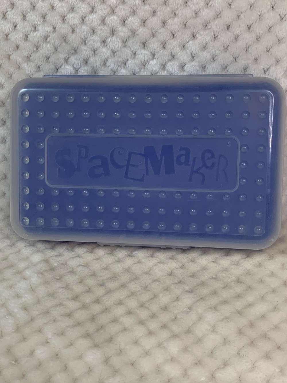 Spacemaker Clear and Blue Pencil Box 8in School Supply